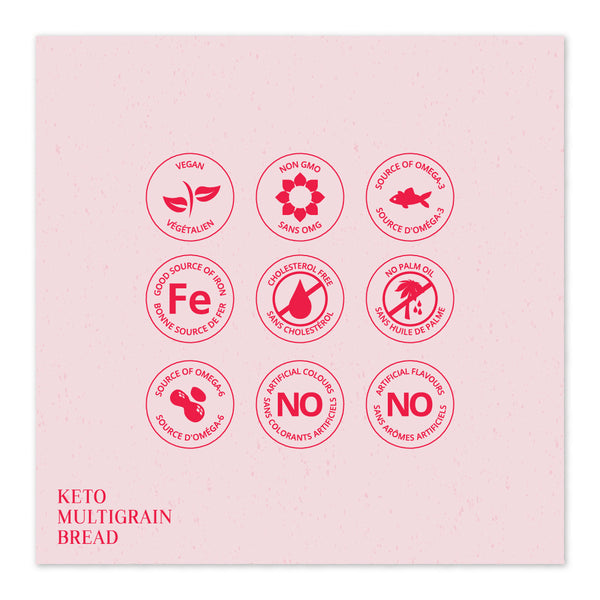 Bready Mix Keto Multigrain Bread Nutritional Seals
