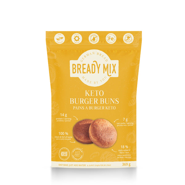 Bready Mix Keto Burger Buns Front Mockup